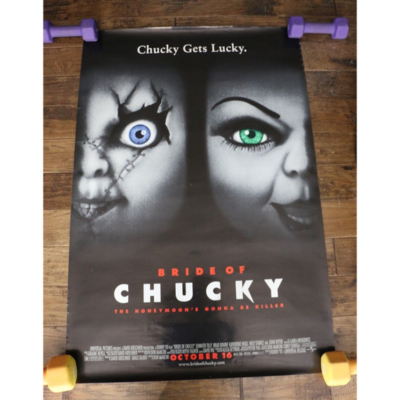 VINTAGE Bride Of Chucky 1998 Original Movie Poster 27x40 Double Sided Mirror